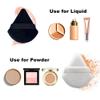 12Pcs Triangle Powder Puff, Makeup Powder Puffs for Face Powder, Velour Setting Powder Puff with Triangle Shape, Perfect for Under Eyes and Nose, No Creasing & Caking view 2