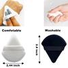 12Pcs Triangle Powder Puff, Makeup Powder Puffs for Face Powder, Velour Setting Powder Puff with Triangle Shape, Perfect for Under Eyes and Nose, No Creasing & Caking view 4