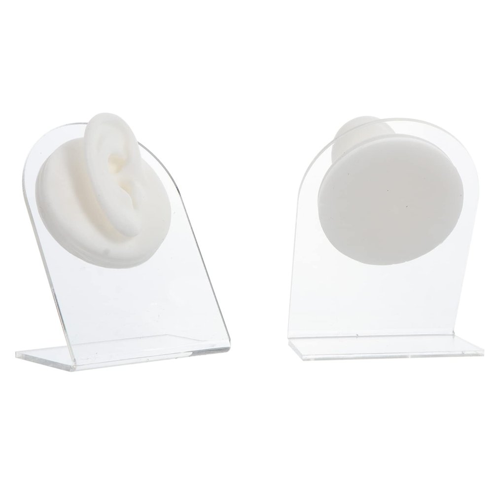 FOMIYES Earring Display Rack Earring Holder Simulation Puncture Ear Model 1 Set Realistic Ear Model