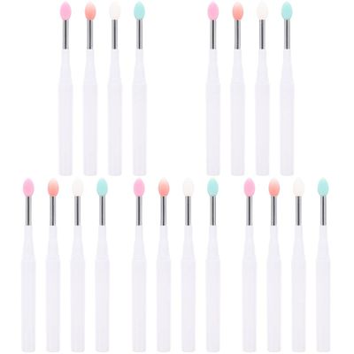 Beaupretty 20pcs Lipstick Silicone Lipstick Lip Mask Makeup Use Eyeshadow Applicators Compact Portable