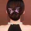 InsStyle Full Star Flower Hair Accessories, Elegant Lazy Hair Curler, Satin Rose Hair Claw, French Twist Hairstyle Bun Accessories (4PCS) view 4