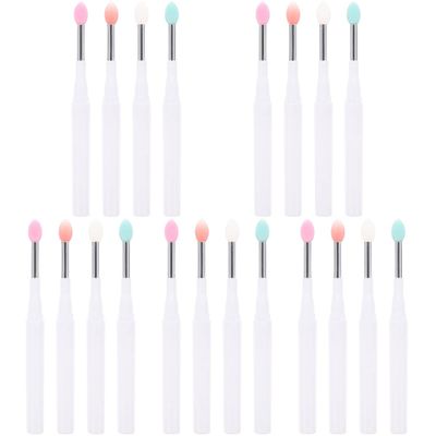 minkissy 20pcs Soft Silicone Lip Brush Eyeshadow Applicators Makeup Brush Non-slip Essentials