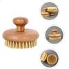 Beaupretty 3pcs Comfortable Handle Bath Brush for Deep Cleaning and Exfoliation for Hard Reach Areas Natural Bristles Portable Design for Home and Travel view 3