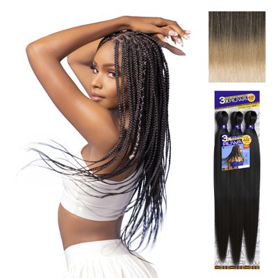 Sensationnel Ruwa Prestretched Braiding Hair-3X 48 Inch,3 pack SM1B/27/613