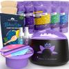 Tress Wellness Wax Warmer Kit with Silicone Wax Melting Bowl and Bikini Wax view 1
