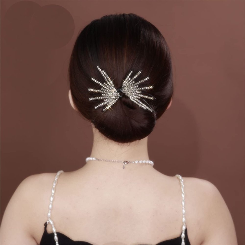 ANGUOEY Elegant Lazy Hair Curler,Elegant French Hairpin, Twist Hairstyle Bun Hair Accessories,Magic Clip-On Bun Shaper,French Twist Hairstyle Bun Hair Accessories for Women Girls1pcs