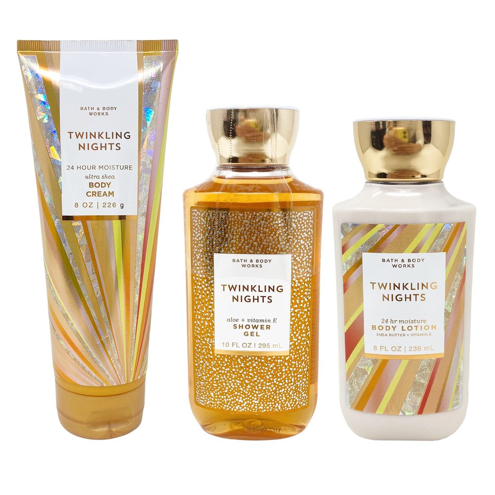 Twinkling Nights Gift Set Trio - Includes Body Lotion, Body Cream and Shower Gel - Full Size