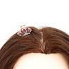 6 PCS 1.2 Inch Hair Clips for Thin Hair, Small Size Non-slip Matte Claw Clips Women, Double Row Teeth Jaw Clips with Crystal (Little crown) view 3