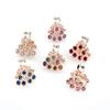 6 PCS 1 Inch Hair Clips for Thin Hair, Small Size Non-slip Matte Claw Clips Women, Double Row Teeth Jaw Clips with Crystal (Flower tassel) view 3