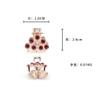 6 PCS 1 Inch Hair Clips for Thin Hair, Small Size Non-slip Matte Claw Clips Women, Double Row Teeth Jaw Clips with Crystal (Flower tassel) view 4