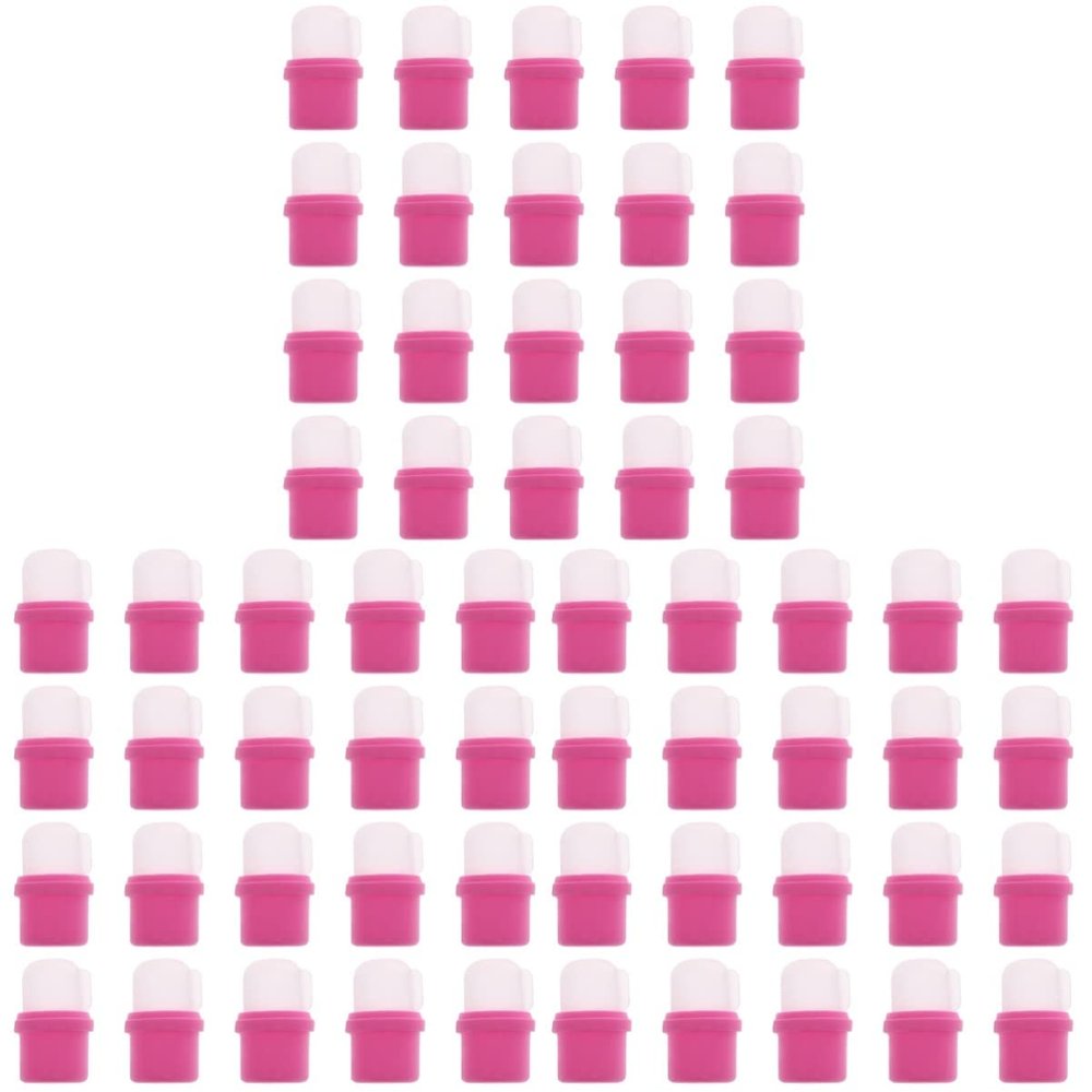minkissy 60pcs Nail Soaker Caps for Gel Polish Removal Reusable Household Nail Covers Convenient Soak off Caps for Manicure Supplies and Easy Care