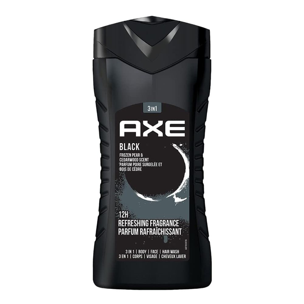 AXE Black- Frozen Pear & Cedarwood Scent 3 in 1 Body wash| Face wash| Hair wash