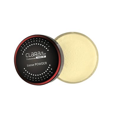 Claraline HD Loose Powder Form, Paraben-Free, Lightweight,Breathable, Long-Lasting, Transparent, Flawless Matte Finish, Face Setting Makeup Gift for Women, Ivory