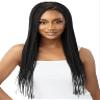 Outre 13x4 Hand Tied Lace Frontal Wig - KNOTLESS TRIANGLE PART BRAIDS 26" (DR Burgundy) view 1