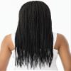 Outre 13x4 Hand Tied Lace Frontal Wig - KNOTLESS TRIANGLE PART BRAIDS 26" (DR Burgundy) view 4