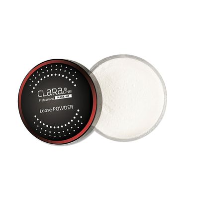 Claraline HD Loose Powder Form, Paraben-Free, Lightweight,Breathable, Long-Lasting, Transparent, Flawless Matte Finish, Face Setting Makeup Gift for Women, White