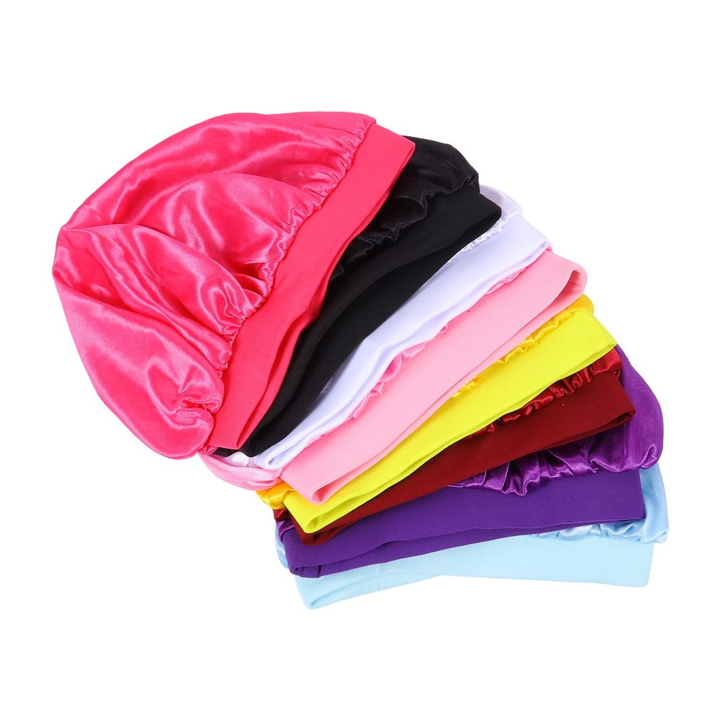 Beaupretty 8pcs Boy Girl Hair Bonnets Sleeping Caps for Hair Lightweight and Breathable Suitable for Boys and Girls for Bedtime
