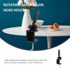 Healifty Rotating Mannequin Holder Stand for Nail Art and Hair Styling Practice Plate Material Rotation Lightweight and Portable Manicure Tool view 4