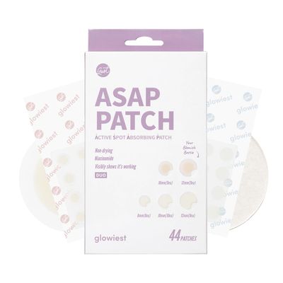 glowiest ASAP Active Spot Alleviating Patch 44 Patches (DUO) 8mm, 10mm, 12mm Spot patches - Premium Hydrocolloid Dressing Dots | Simple & Easy Active Treatment