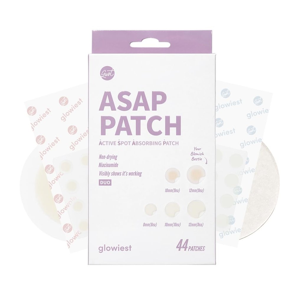 glowiest ASAP Active Spot Alleviating Patch 44 Patches (DUO) 8mm, 10mm, 12mm Spot patches - Premium Hydrocolloid Dressing Dots | Simple & Easy Active Treatment