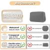 Chenille Letter Clear Makeup Bags Mama Pouch, Preppy Patch Makeup Bag with Zipper, Transparent PVC & Nylon Waterproof Portable Glitter Cosmetic Bag Travel Toiletry Storage for Women Girls(MAMA-Beige) view 4