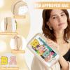 Chenille Letter Clear Makeup Bag with Zipper and Waterproof Nylon view 3