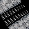 FEBSNOW 1000 PCS French Coffin Ballerina Nail Tips Acrylic Nails Artificial Half False Flake Nail Tips 10 Sizes with Boxes Clear Plastic Cases for Nail Salon Shop DIY Nail Art Ballerina Nails (Clear) view 1