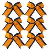 8 Inch 2 Colors Cheerleader Bows 2 Layers 6 Pcs Ponytail Holder Cheerleading Bows Hair Elastic Hair Tie (Navy Blue/Orange) view 1