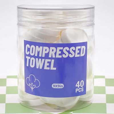 40PCS Compressed Towels,Mini Compressed Towel, Disposable Face Compressed Towels, Soft Compressed Hand Wipe, Portable Compressed Coin Tissue for Travel/Home/Outdoor Activities8X9in