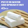 40PCS Compressed Towels,Mini Compressed Towel, Disposable Face Compressed Towels, Soft Compressed Hand Wipe, Portable Compressed Coin Tissue for Travel/Home/Outdoor Activities8X9in view 2