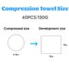 40PCS Compressed Towels,Mini Compressed Towel, Disposable Face Compressed Towels, Soft Compressed Hand Wipe, Portable Compressed Coin Tissue for Travel/Home/Outdoor Activities8X9in view 4