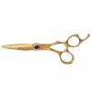 Professional Hair Cutting Shears, 6 Inch Professional Golden Damascus Hair Scissors Cutting Barber Haircut Thinning Shears Hairdresser Scissors set (Size : Set) view 4