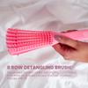 Curl Cure Detangler Hair Comb Brush for Adults and Kids Wet & Dry Hair, Removes Knots and Tangles Pain Free (Pink) | Ergonomic Handle view 2