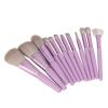 12 Pcs Professional Makeup Brushes Set, Purple Portable Cosmetics Powder Blush Eyeshadow Face Beauty Tools view 1