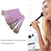 12 Pcs Professional Makeup Brushes Set, Purple Portable Cosmetics Powder Blush Eyeshadow Face Beauty Tools view 3