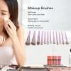 12 Pcs Professional Makeup Brushes Set, Purple Portable Cosmetics Powder Blush Eyeshadow Face Beauty Tools view 4