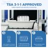Moyad TSA Approved Clear Toiletry Bag, 3 Pack Quart Size 3-1-1 Liquids Pouch for Travel, Transparent Makeup & Cosmetic Organizer for Women Men, Black view 3