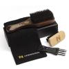 NORSEWOOD Boar Bristle Brush for Shine and Texture - Stiff Bristles for Medium Hair/Beards, Cleaning Brush Included view 1