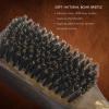 NORSEWOOD Boar Bristle Brush for Shine and Texture - Stiff Bristles for Medium Hair/Beards, Cleaning Brush Included view 2