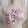 HXSCOO 3D Flowers Handmade Pearls Crystal Rhinestone Patch Wedding Dress Applique Accessories (Color : Coffee) view 2