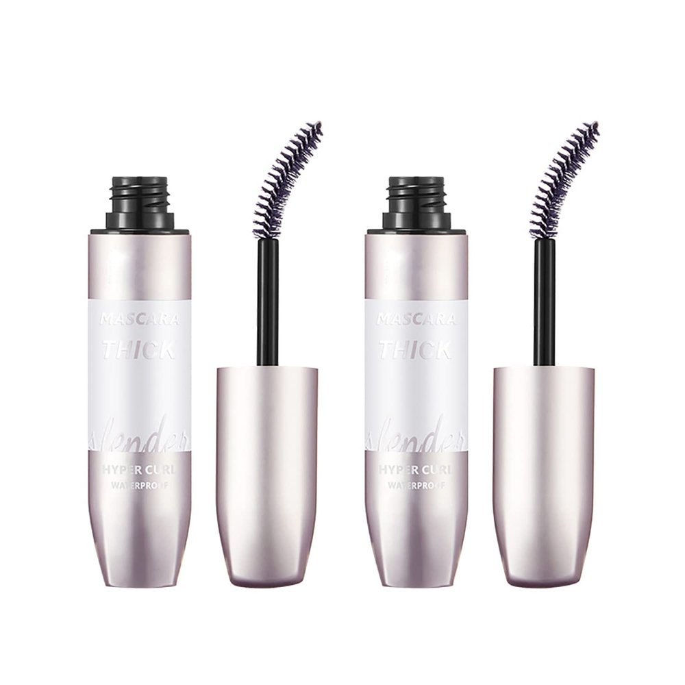 4D Fiber Curl Long Lasting Waterproof Mascara, Lengthening, Volume and Curl Mascara, No Clumping & Smudge 4D Eyelash Mascara, Black/Brown, 8g (black+brown)