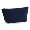 Personalized Handwritten Name Initials Text and Heart Design Make Up Accessory Bag Cosmetic Case with Texture Print - Red Flock - S Navy view 2