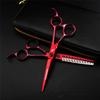 6.0 Inch Professional Hairdressing Scissors Set Flat Scissors Thinning Scissors Send Comb Scraper for Hairdressing Salon Home Scissors Set view 4