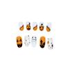 Halloween Nail Art Sticker with Skull Ghost Spider Pumpkin Bat Pattern Decals Halloween Cute Carton Nail Art Supplies Acrylic Nail Decoration for Women and Girls Nail Accessories 10 Sheets-White view 1