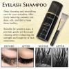 Lash Shampoo -100 ML Eyelash Shampoo Eyelash Extension Cleanser for Lash Extensions with Brush Eyelash Wash for Extensions & Natural Lashes/Paraben & Sulfate Free Safe Makeup Remover view 2