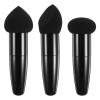 3Pcs Makeup Sponge Beauty Foundation Blending Sponge Makeup Sponge Wedge Foundation Sponges with Handle Cosmetic Professional Beauty Sponge (Black) view 1