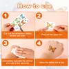 100pcs Temporary Butterfly Tattoos, Colorful Small Butterfly Flowers Tattoo Stickers Waterproof Cute Small Tattoos for Adults Kids Face Body Birthday Party Carnival view 3