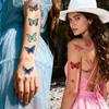 100pcs Temporary Butterfly Tattoos, Colorful Small Butterfly Flowers Tattoo Stickers Waterproof Cute Small Tattoos for Adults Kids Face Body Birthday Party Carnival view 4