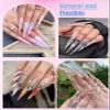 Clear Long Stiletto Nail Tips, 504PCS XXXL Extra Long Stiletto Fake Acrylic Nails, Full Cover Soft Gel C Curve Nail Tips False Nail Extension Tips for Manicure Salon DIY Nail Art 12 Sizes view 3