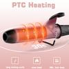 1 1/2 inch Curling Iron, Dual Voltage Large Hair Curling Iron Heat up to 450F, Professiona Curling Wand Ceramic Tourmaline(Rose Gold) view 3